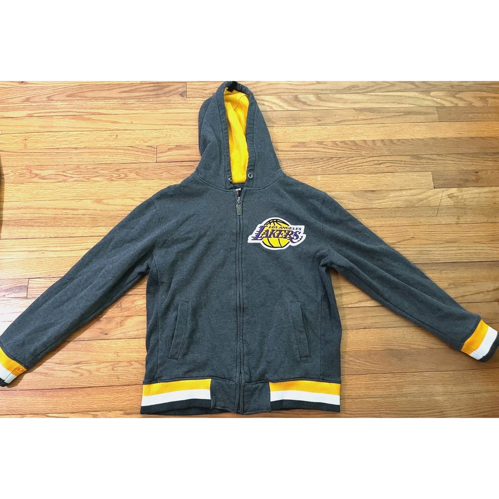 UNK Los Angeles Lakers Full Zip Heavyweight Hoodie Sweatshirt Jacket Adult M